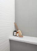 3d White Ribbon Matte 12x22 Ceramic  Tile