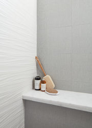 3d White Ribbon Matte 12x22 Ceramic  Tile