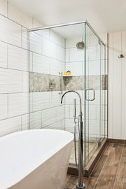 3d White Ribbon Matte 12x22 Ceramic  Tile