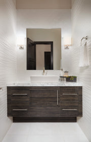 3d White Ribbon Matte 12x22 Ceramic  Tile