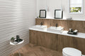 3d White Ribbon Matte 12x22 Ceramic  Tile