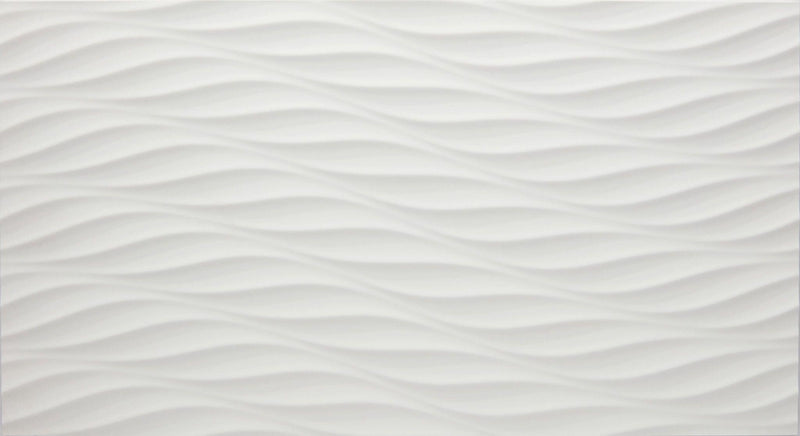 3d White Twist Matte 12x22 Ceramic  Tile