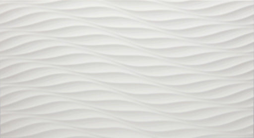3d White Twist Matte 12x22 Ceramic  Tile