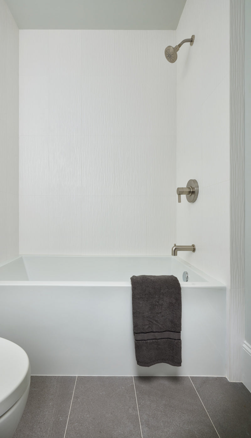 3d White Wave Matte 12x22 Ceramic  Tile