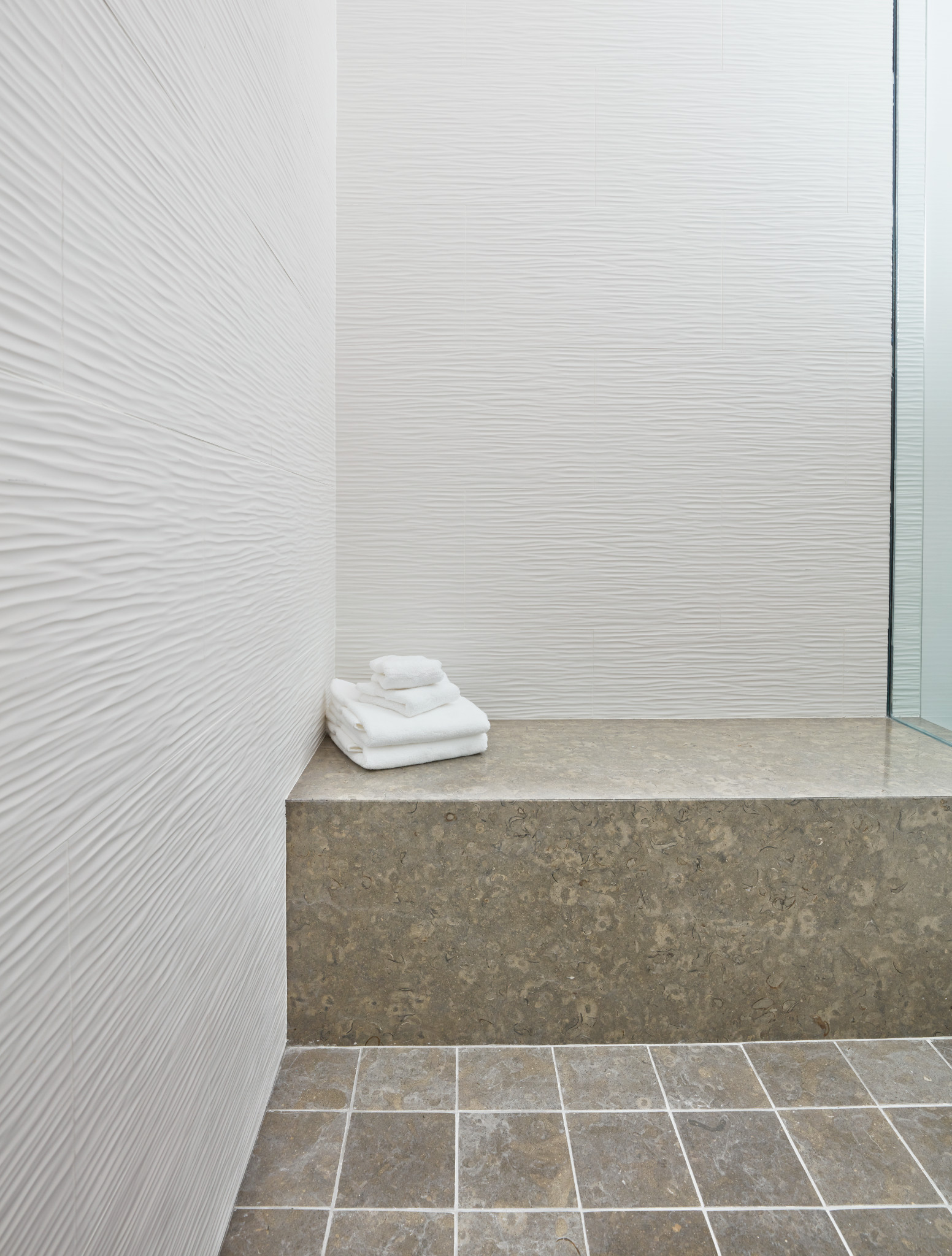 3d White Wave Matte 12x22 Ceramic Tile — Solidshape