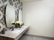 3d White Wave Matte 12x22 Ceramic  Tile