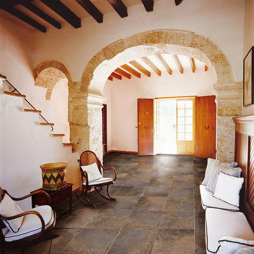 Aegean Magma Charcoal 18x18 Porcelain  Tile