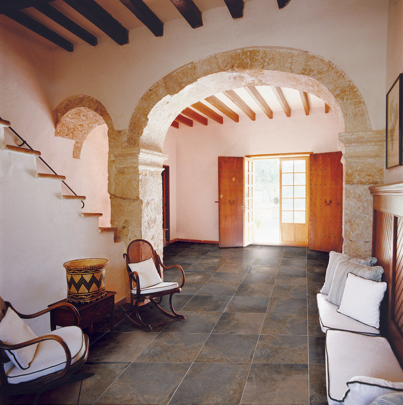 Aegean Magma Charcoal 18x36 Porcelain  Tile