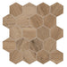 Aequa Tur 2-1/2x2-1/2 Hexagon Matte Porcelain  Mosaic