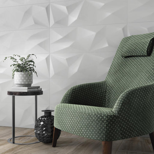 Aesthetic Geometric Satin 12x36 Ceramic  Tile