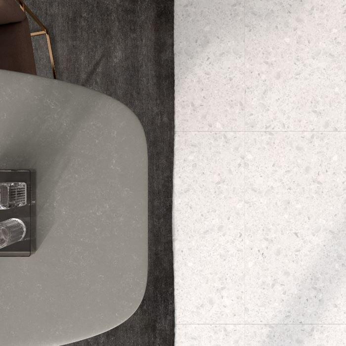 Agglomerate Palladio Doge Marble Tile 24x24 Polished   1/2 inch