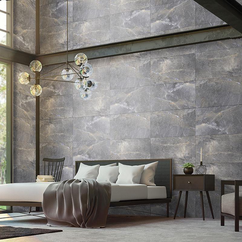 Alanya Antracite Polished 24x48 Porcelain  Tile