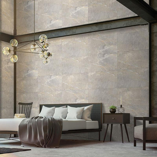 Alanya Grey Polished 24x48 Porcelain  Tile
