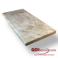 Ancient Castle Travertine Coping 12x24 Unfilled, Honed Bullnose  1.25 inch