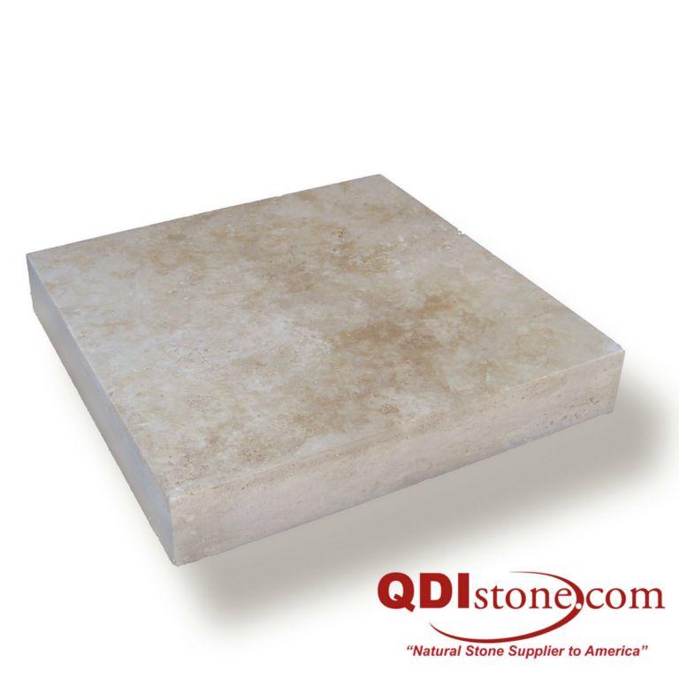 Ancient Castle Travertine Paver 14x14 Brushed   5 cm