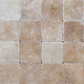 Ancient Castle Travertine Paver in Tumbled Finish, Size 6x6