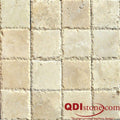 Ancient Castle Travertine Paver in Beige, Size 6x6 in