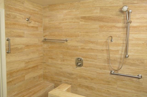 Ancient Castle Travertine Tile 6x32 Filled, Honed