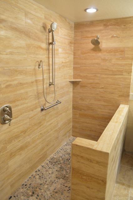 Ancient Castle Travertine Tile 6x32 Filled, Honed