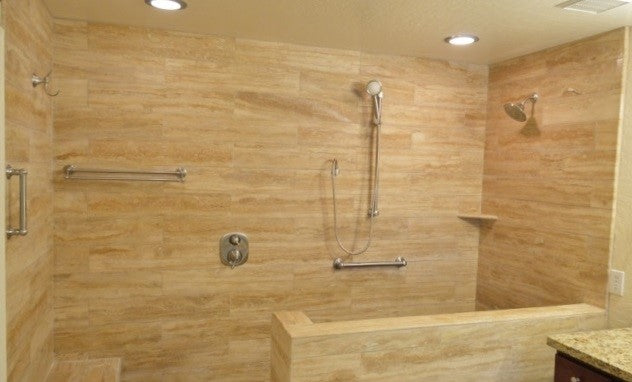 Ancient Castle Travertine Tile 6x32 Filled, Honed