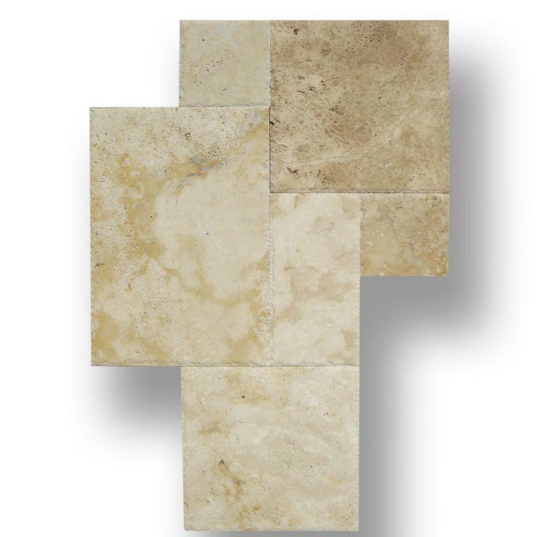 Ancient Castle Travertine Tile Pattern Tumbled