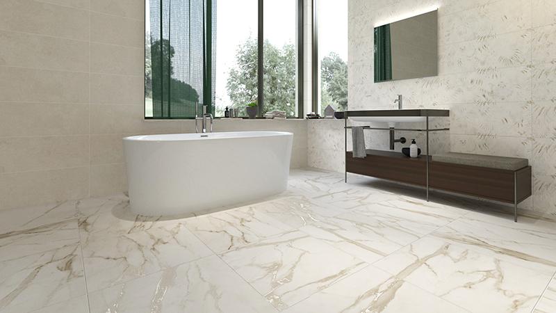 Angelo Silk Shimmer Gold Satin 24x48 Porcelain  Tile