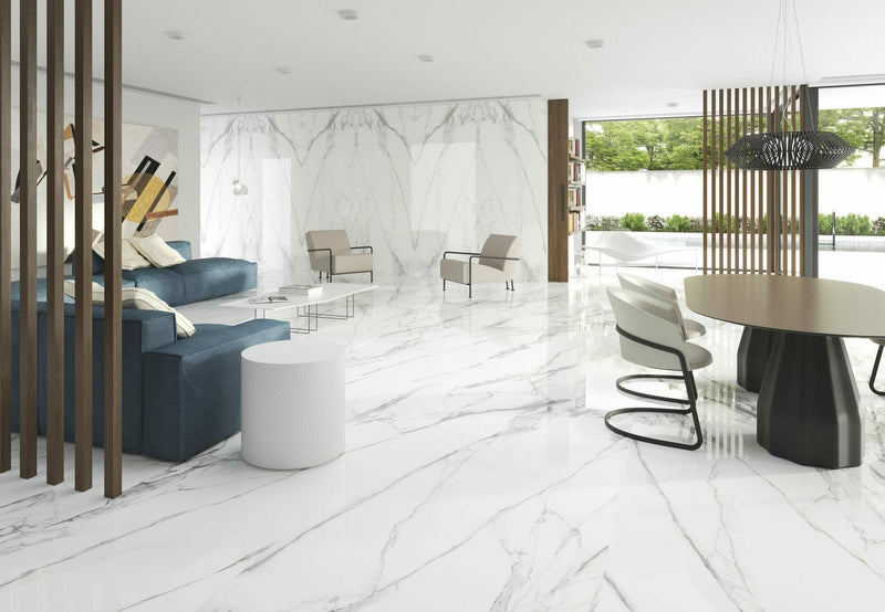 Antique Marble Calacata Pure Polished 12x24 Porcelain  Tile