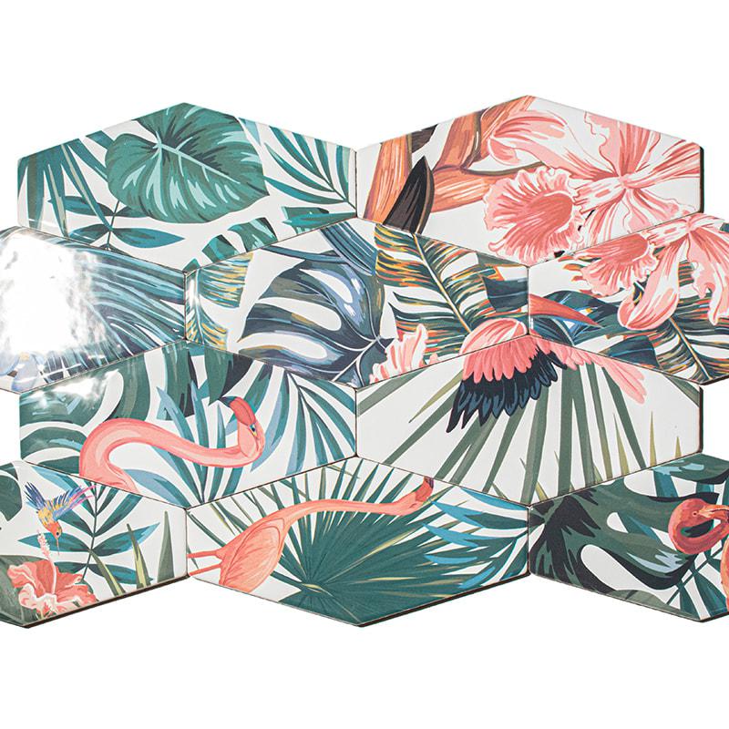 Ape Harlequin Curazao Mix Glossy 4x8 Ceramic  Tile