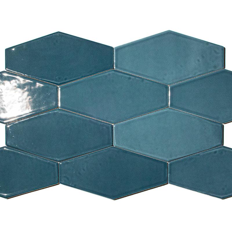 Ape Harlequin Navy Glossy 4x8 Ceramic  Tile