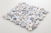 Aphrodite Blue Pebble Polished Marble  Mosaic