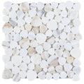 Aphrodite Calacatta Gold Pebble Polished Marble  Mosaic