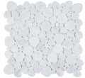 Aphrodite Carrara Pebble Polished Marble  Mosaic