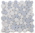 Aphrodite Crystal Ocean Pebble Polished Marble  Mosaic
