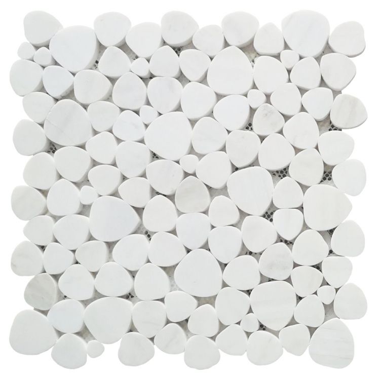 Aphrodite Dolomite Pebble Honed Marble  Mosaic
