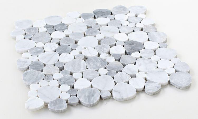 Aphrodite Dusk Pebble Polished Marble  Mosaic