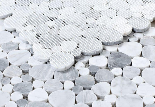 Aphrodite Dusk Pebble Polished Marble  Mosaic