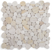 Aphrodite Eura Wood Pebble Polished Marble  Mosaic