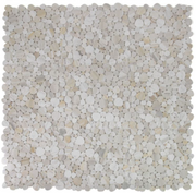 Aphrodite Eura Wood Pebble Polished Marble  Mosaic