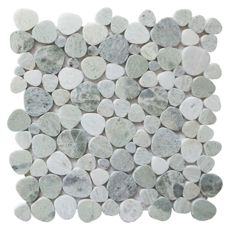 Aphrodite Green Pebble Polished Marble  Mosaic