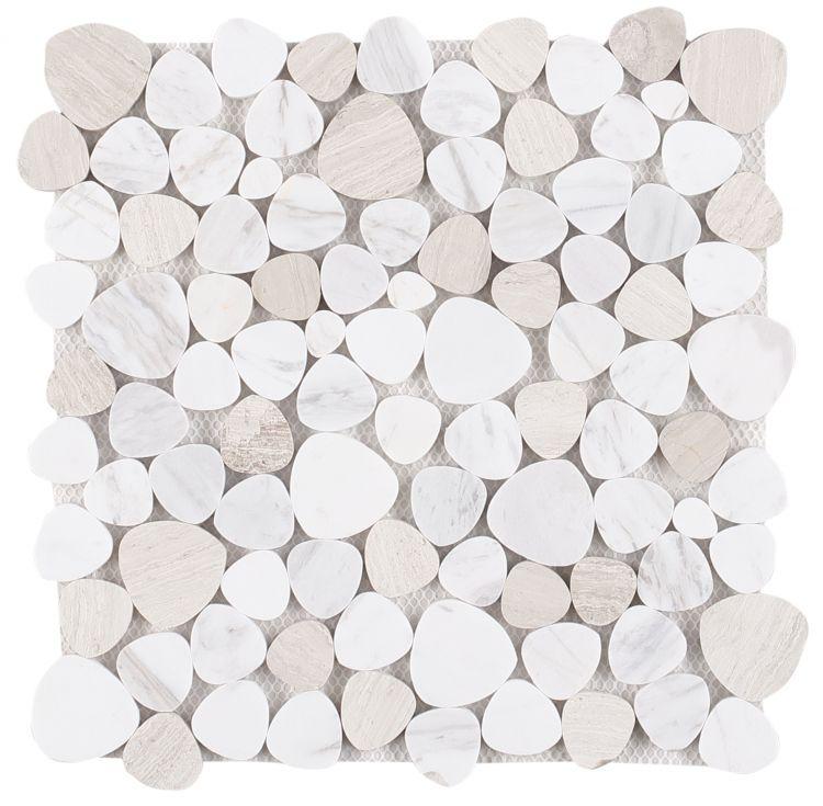 Aphrodite Loft Pebble Polished Marble  Mosaic