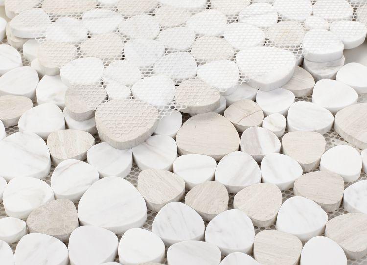 Aphrodite Loft Pebble Polished Marble  Mosaic