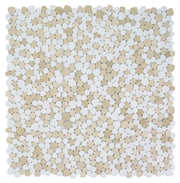 Aphrodite Marfil Pebble Polished Marble  Mosaic