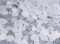 Aphrodite Mix Grey Pebble Honed Marble  Mosaic