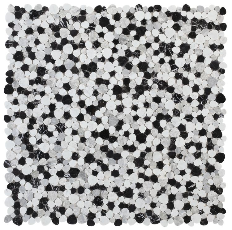 Aphrodite Moonlight Pebble Polished Marble  Mosaic