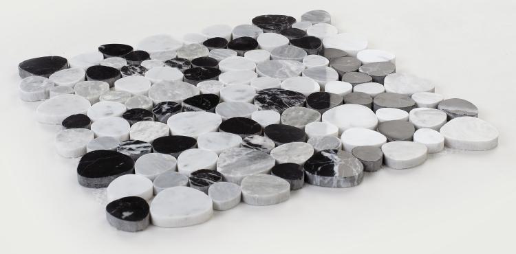 Aphrodite Moonlight Pebble Polished Marble  Mosaic