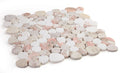 Aphrodite Rose Pebble Polished Marble  Mosaic