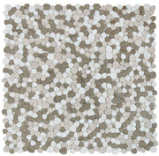 Aphrodite Smoke Pebble Polished Marble  Mosaic