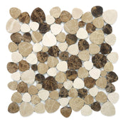 Aphrodite Spain Pebble Polished Marble  Mosaic