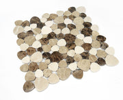 Aphrodite Spain Pebble Polished Marble  Mosaic