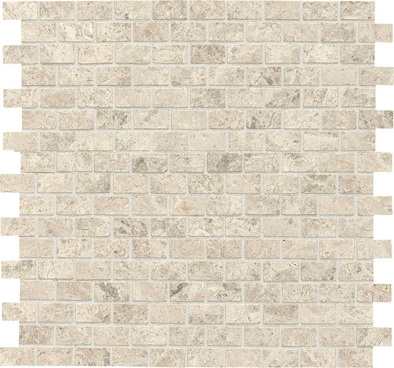 Arctic Gray 1/2x1 Rectangle Polished Limestone  Mosaic
